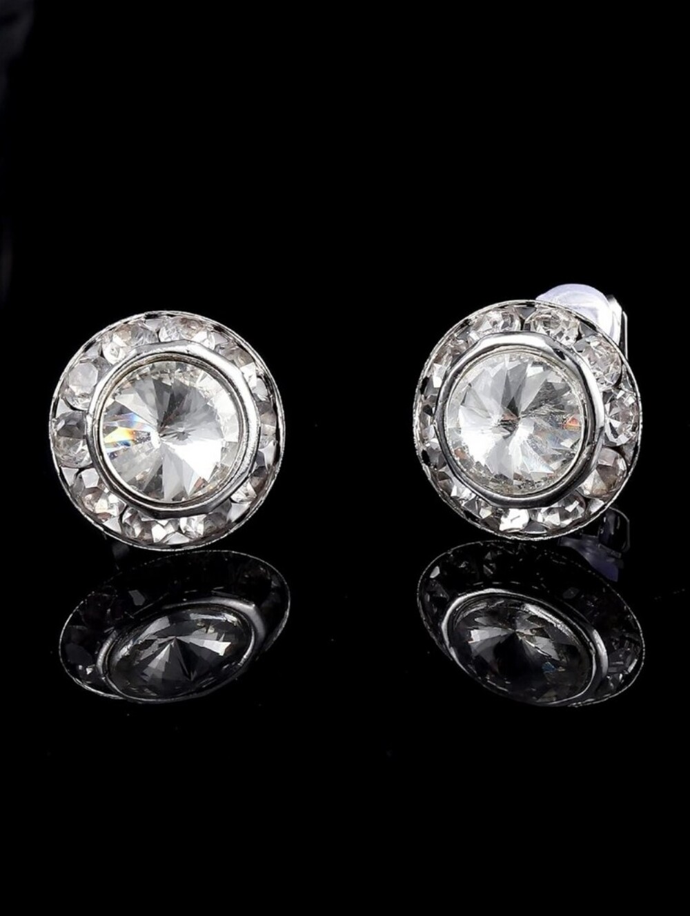 Crystal Clip On Earrings
